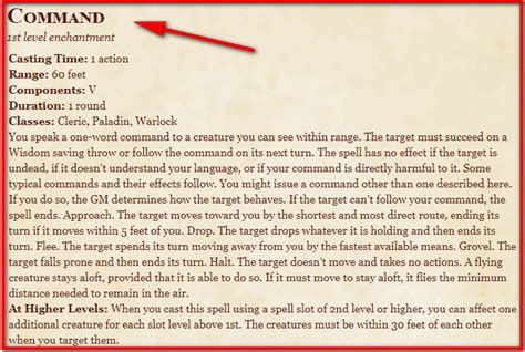 command 5e.